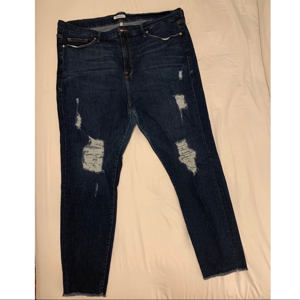 Good American Ripped Skinny Jeans